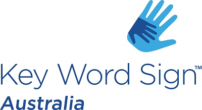 Keyword Sign Australia logo with a handprint and smaller handprint overlayed above it. Click to go to Keyword Sign Australia's website.