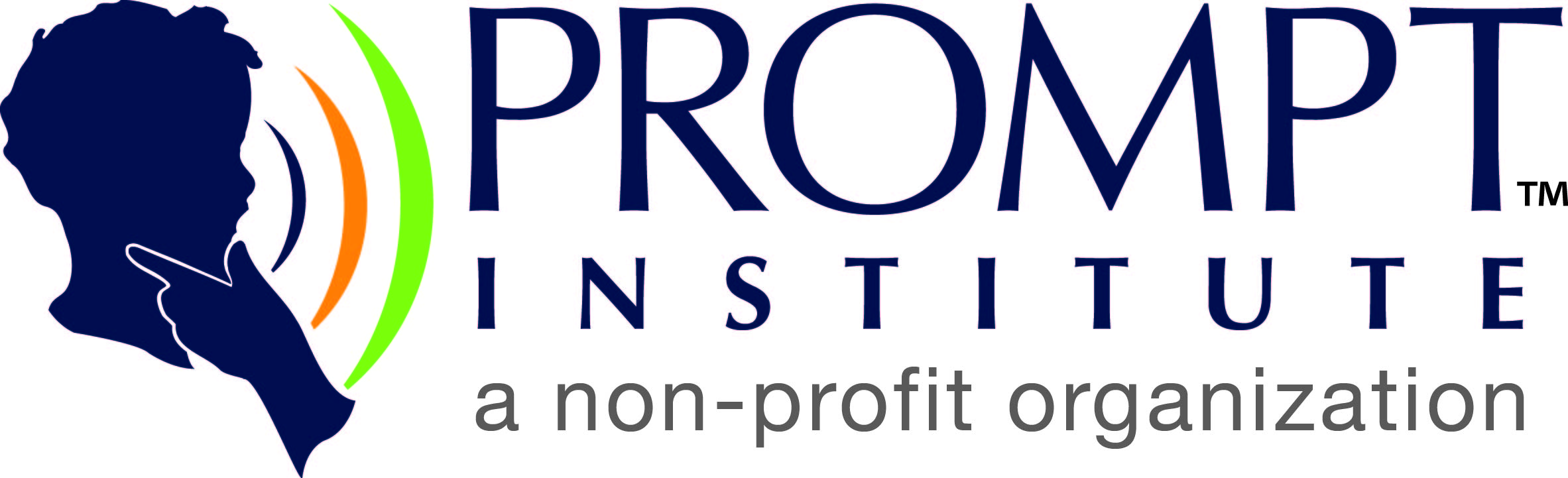 PROMPT Institute logo with a solid side profile of a child's head, a hand and three curved lines representing sound. Click to go to PROMPT Institute's website.