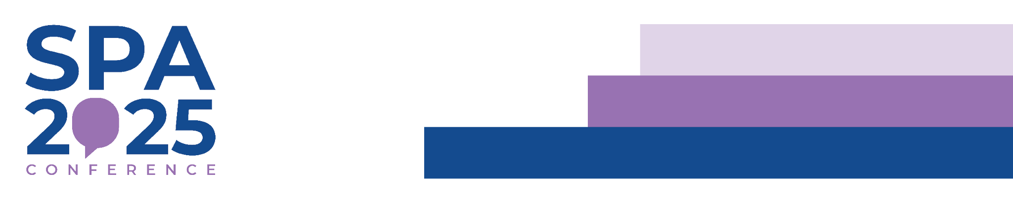 Page banner with SPA 2025 Conference logo.