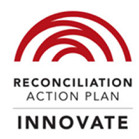 Innovate This is the Reconciliation Action Plan logo incorporating the word innovate.