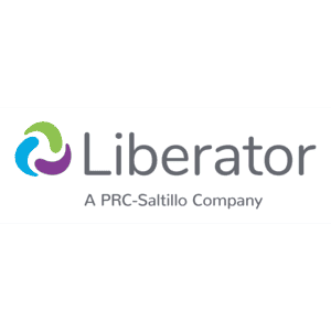 Liberator logo, including a triangle made up of three curved lines in blue, purple and green, and the text below reading "A PRC-Saltillo Company". Click to go to Liberator's website.