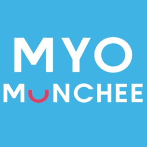 Myo Munchee logo with a blue background, and a red semi-circle in place of the 'U' in 'Munchee'. Click to go to Myo Munchee's website